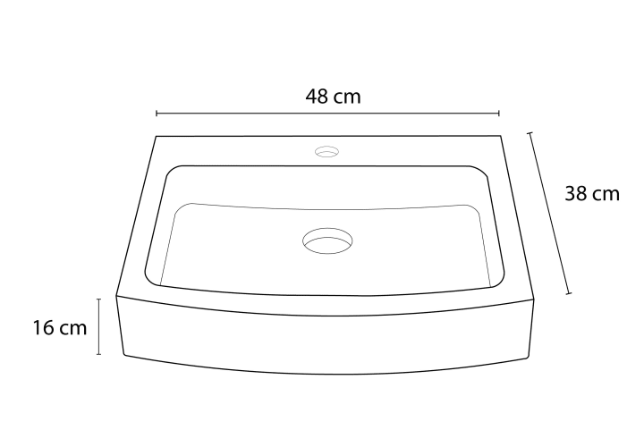 Lavabo de mármol natural Bruntec Pazant Croquis 3