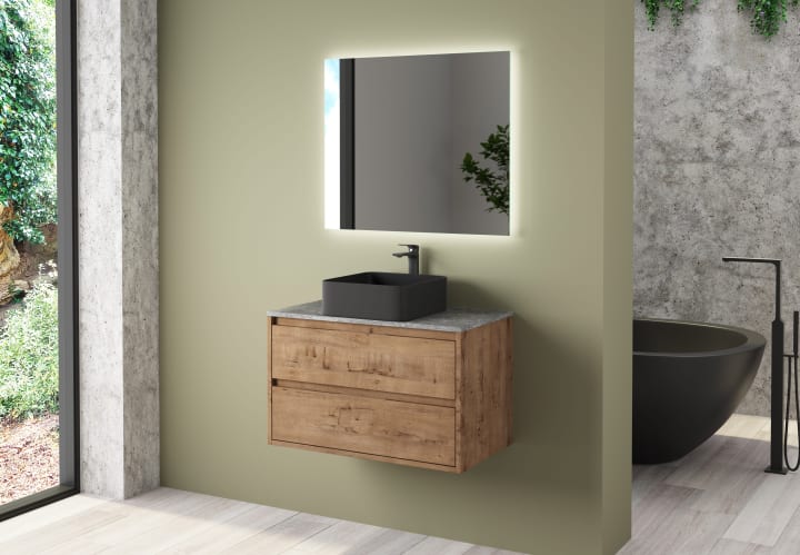 Mueble de baño con encimera de piedra Bruntec Boston Principal 1