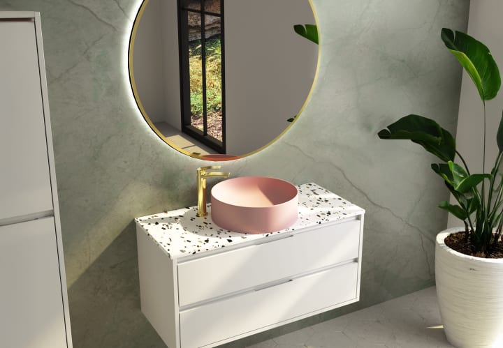 Mueble de baño con encimera de piedra Bruntec Boston Detalle 5