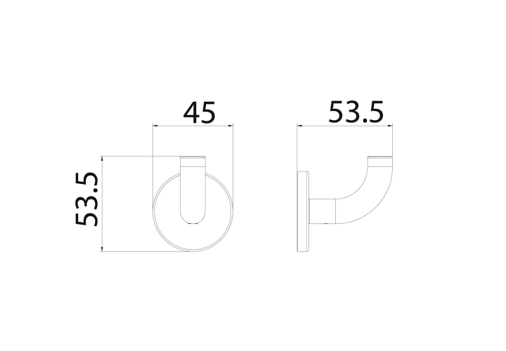 Percha doble de baño Medimex Pure Croquis 8
