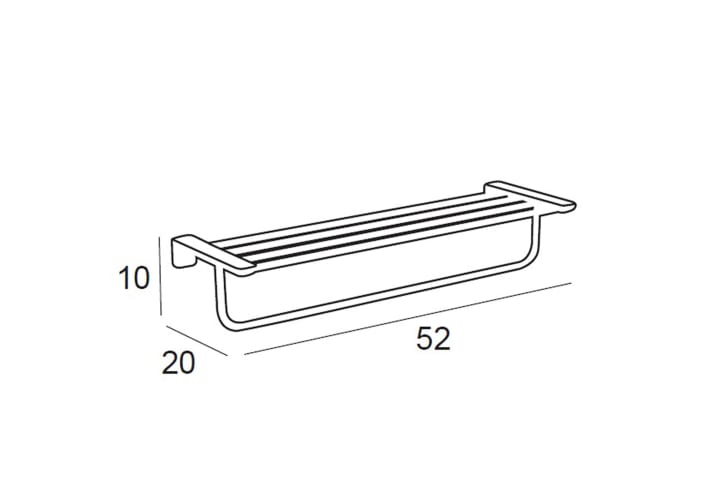 Toallero con estante de baño Manillons Torrent Bassic Croquis 1