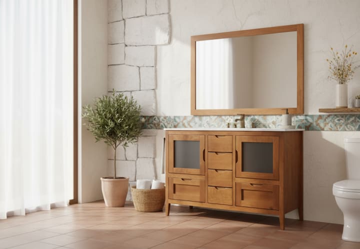 Conjunto mueble de baño rústico Bruntec Timor Principal 1