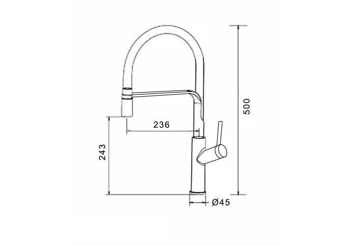 Grifo de cocina Imex Sena Croquis 13