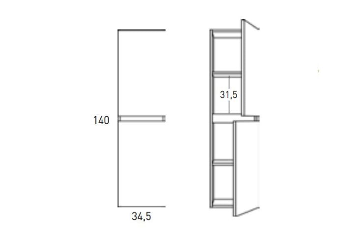 Columna de baño de Viso Box Croquis 11