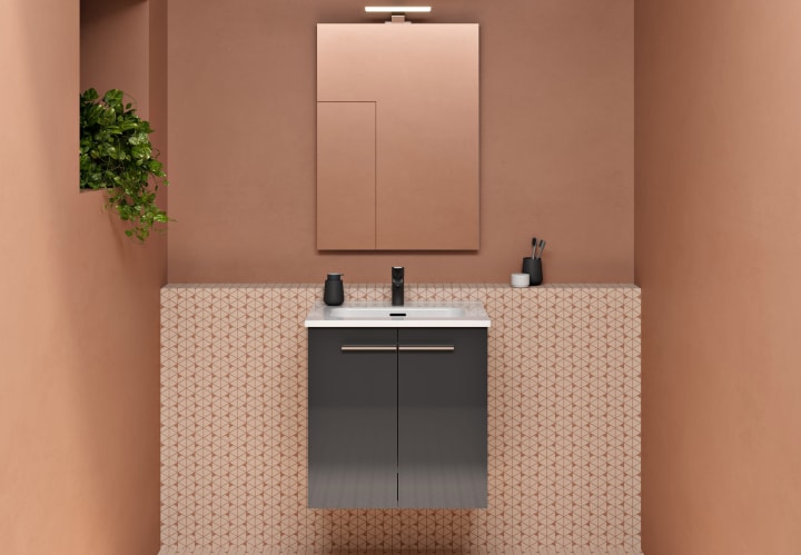 Conjunto completo mueble de baño fondo reducido 35 cm Royo Street Principal 2