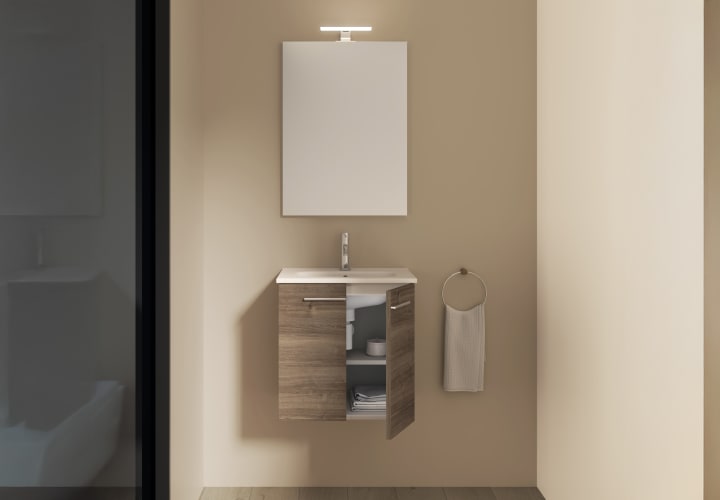 Conjunto completo mueble de baño fondo reducido 35 cm Royo Street Detalle 8
