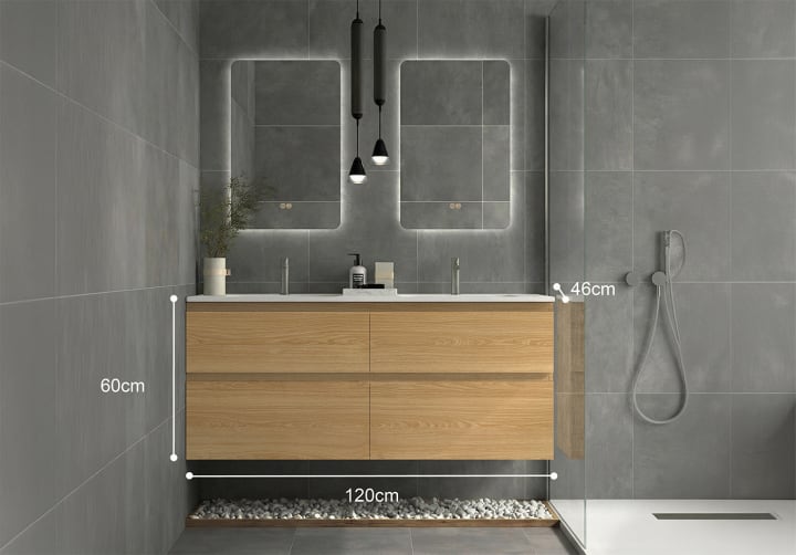 Conjunto mueble de baño Avila Dos Carmen Croquis 16