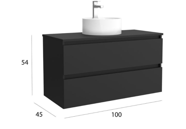 Mueble de baño para lavabo sobre encimera Salgar Bequia nórdico Detalle 9