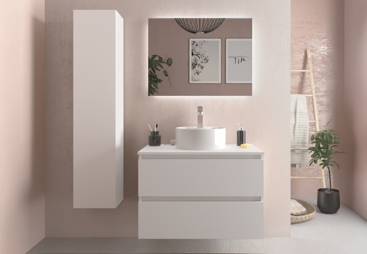 Mueble de baño para lavabo sobre encimera Salgar Bequia nórdico Principal 2