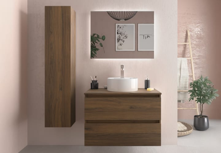 Mueble de baño para lavabo sobre encimera Salgar Bequia nórdico Principal 1