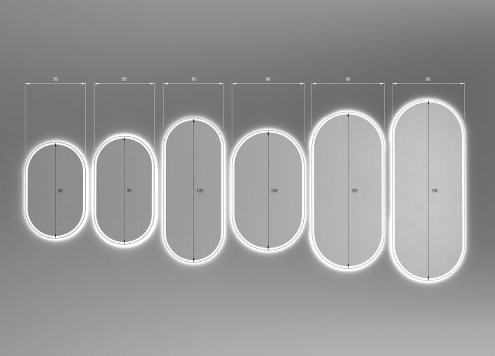 Espejo de baño con luz LED Eurobath, Luzón Croquis 5