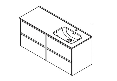 Conjunto mueble de baño Salgar Noja Croquis 13