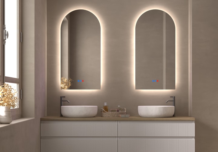 Espejo arco con luz LED Bruntec Lama Principal 1