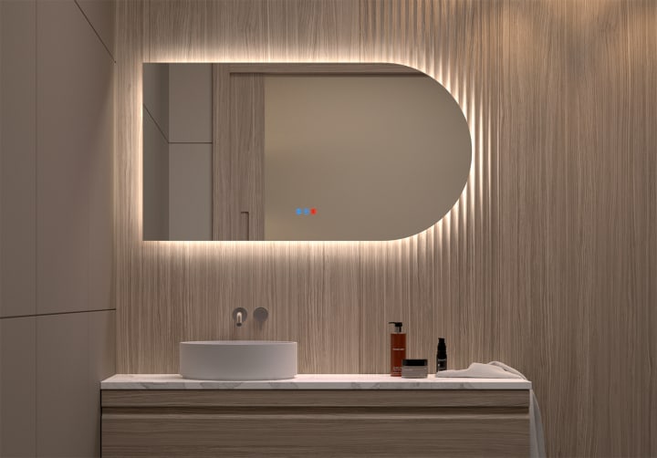 Espejo arco con luz LED Bruntec Lama Principal 5
