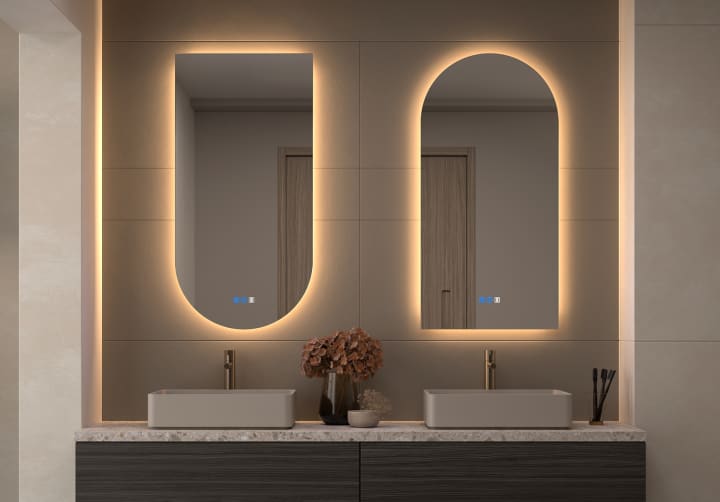 Espejo arco con luz LED Bruntec Lama Principal 7