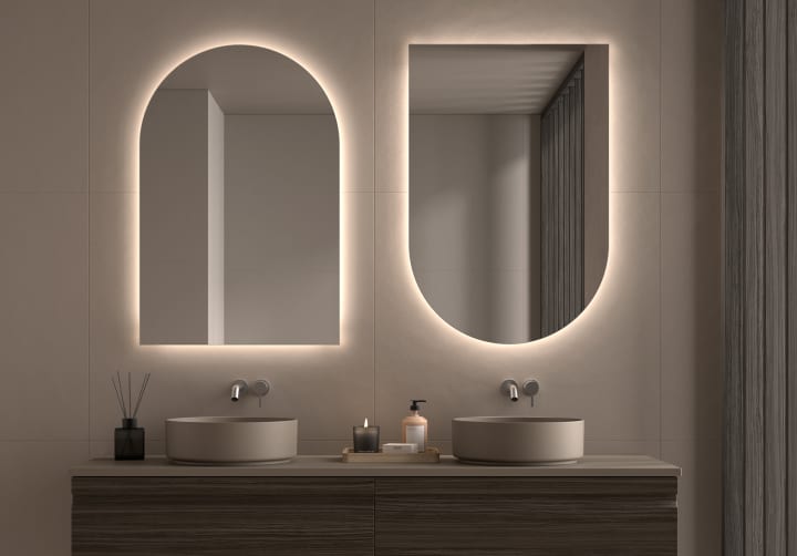 Espejo arco con luz LED Bruntec Lama Principal 8