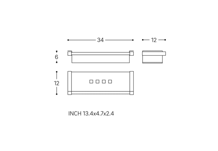 Jabonera de baño Cosmic Metric M Croquis 1