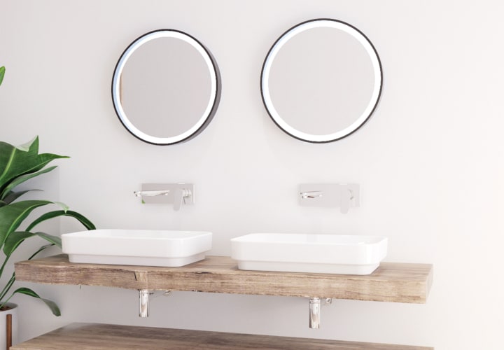 Espejo de baño con luz LED Bruntec Aura Ambiente 7