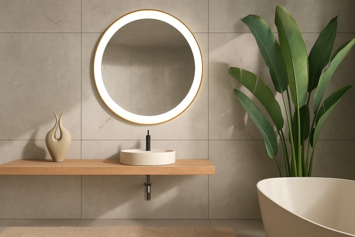 Espejo de baño con luz LED Bruntec Aura Ambiente 6