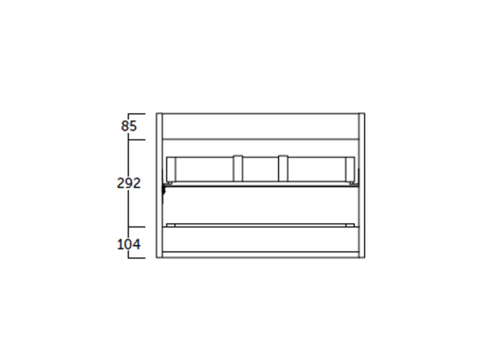 Mueble de baño con encimera de madera Coycama Landes Croquis 7