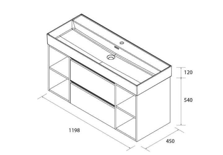 Conjunto mueble de baño Salgar Bequia Croquis 13