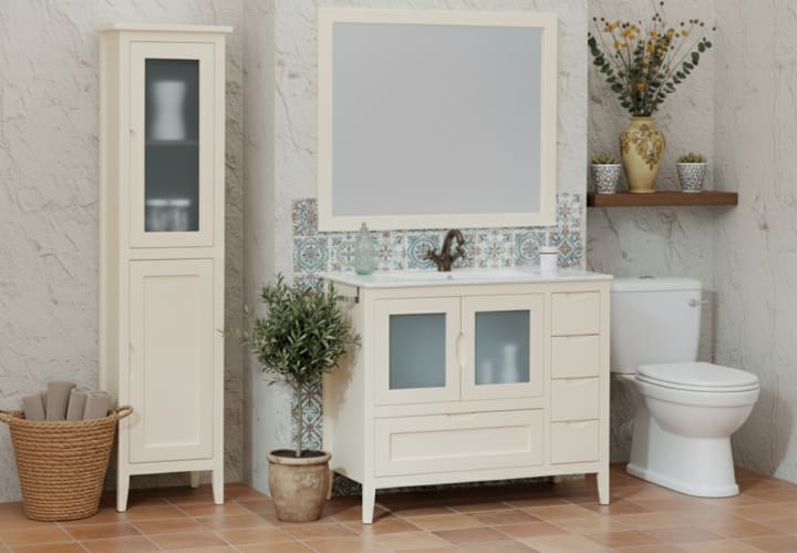 Conjunto mueble de baño rústico Bruntec Timor Principal 1