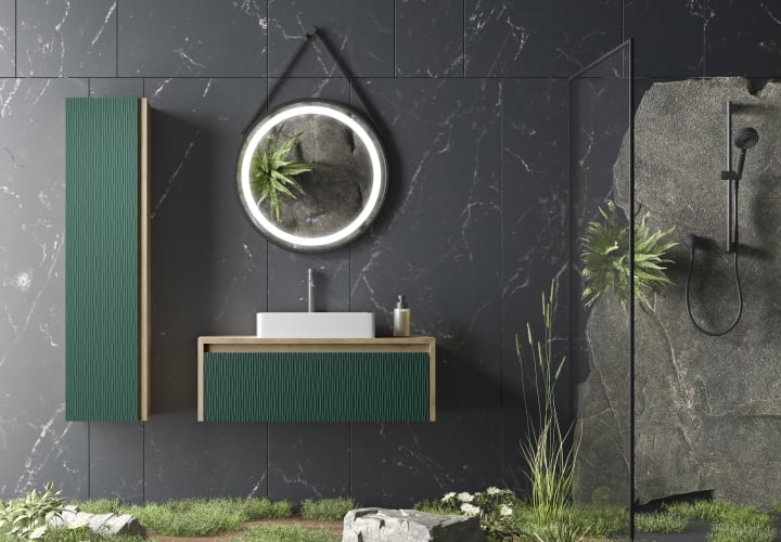 Mueble de baño Coycama lambda con encimera de madera Principal 1