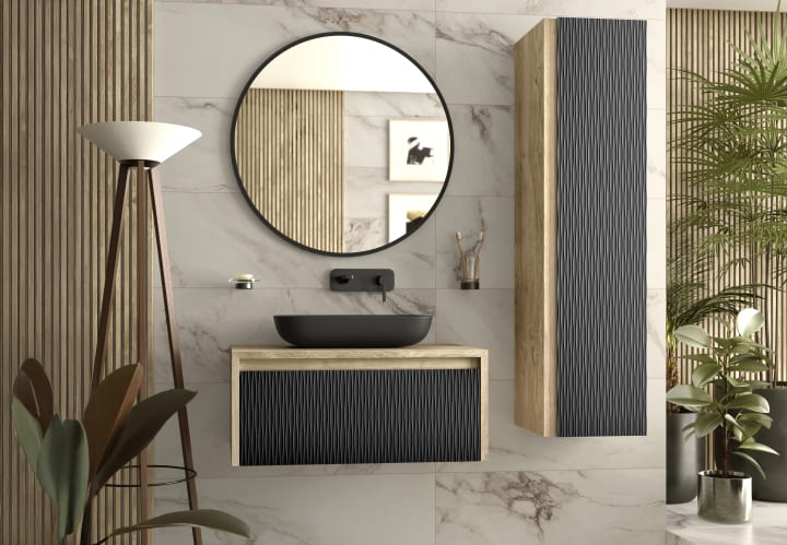 Mueble de baño Coycama lambda con encimera de madera Principal 5