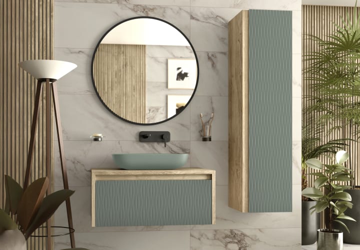 Mueble de baño Coycama lambda con encimera de madera Principal 7