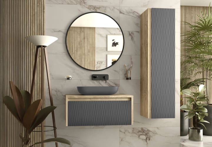 Mueble de baño Coycama lambda con encimera de madera Principal 4