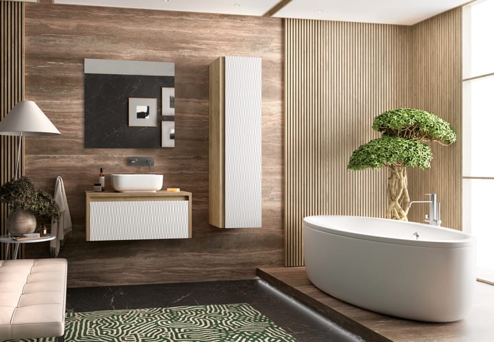 Mueble de baño Coycama lambda con encimera de madera Ambiente 18