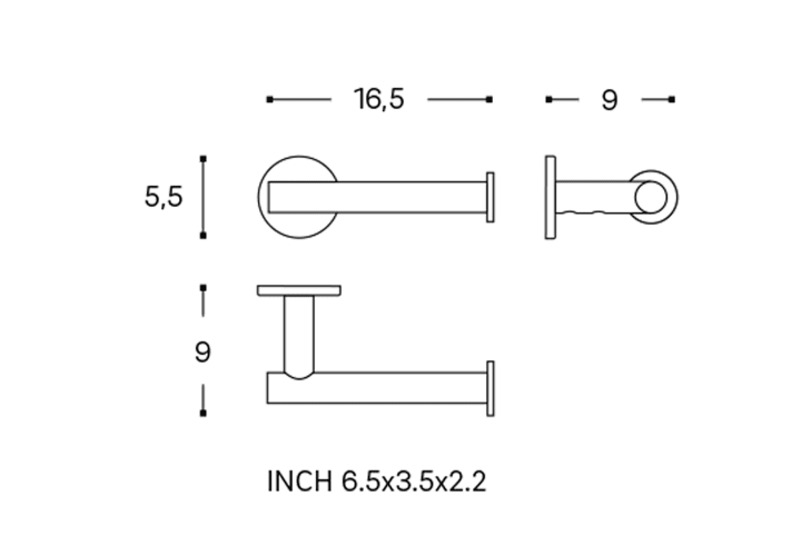 Portarrollos de baño Cosmic Architect S+ Croquis 23