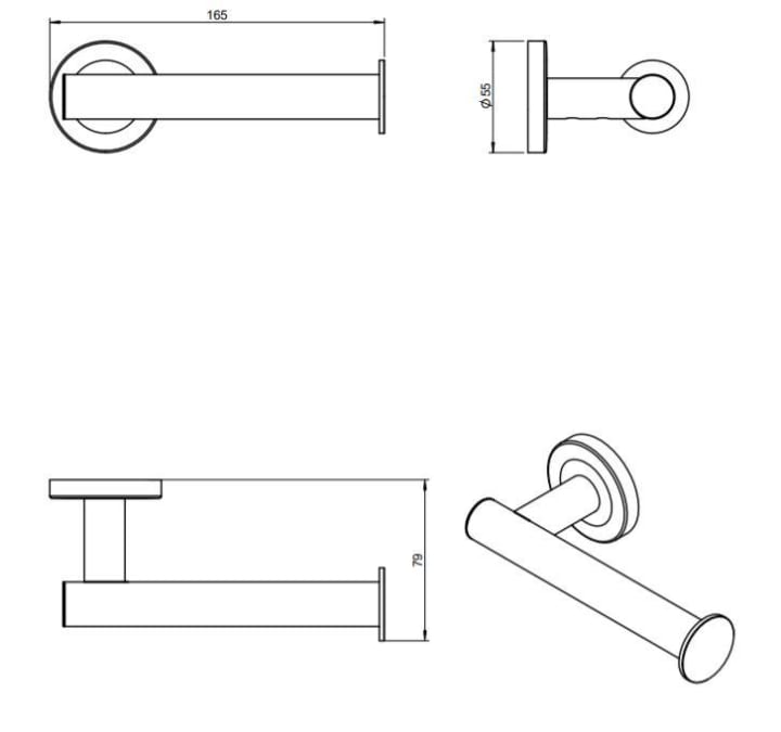 Portarrollos de baño Cosmic Architect S+ Croquis 24