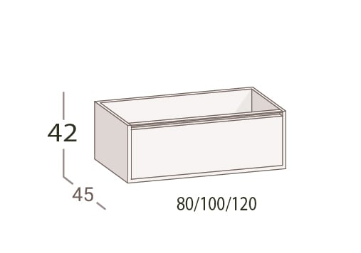 Mueble de baño con encimera Stein de piedra Torvisco Duc Croquis 1