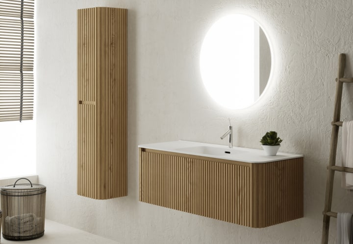 Conjunto de mueble de baño de madera maciza Bruntec Baviera Principal 1