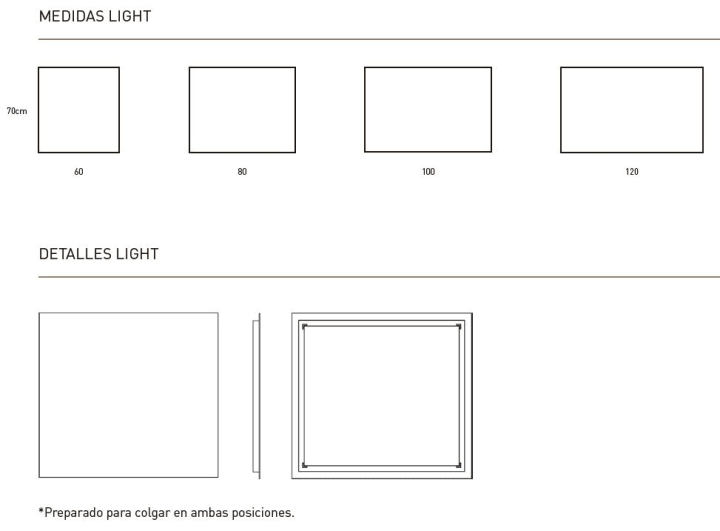 Espejo de baño con luz LED Visobath Light Croquis 1