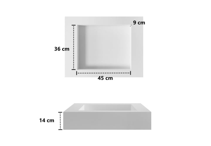 Lavabo suspendido Bruntec Tennessee Croquis 1