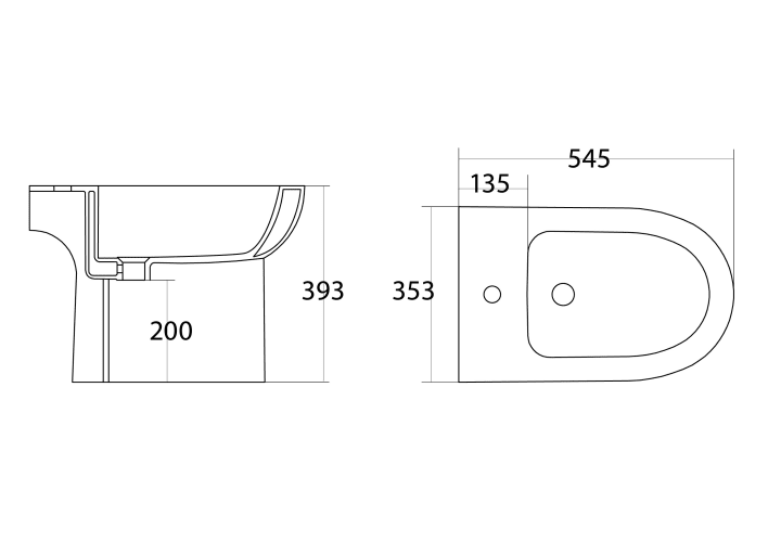 Pack inodoro + bidé Roc Bruntec Croquis 10