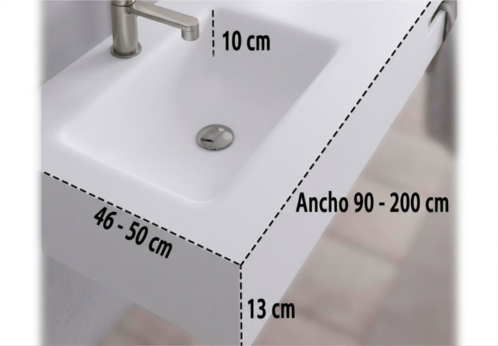 Lavabo suspendido Bruntec Milan Detalle 1
