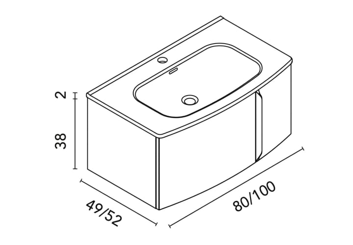 Conjunto mueble de baño Royo Wave Croquis 8