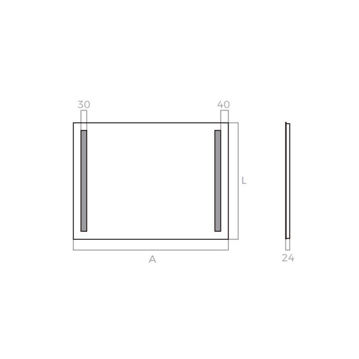 Espejo de baño con luz LED Bruntec Liberty St Croquis 3