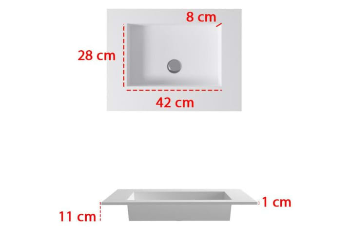 Lavabo encastrado Bruntec Berlín Croquis 1