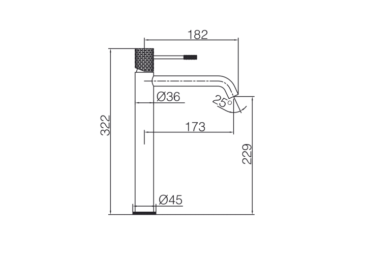 Grifo de lavabo de Imex Génova Croquis 11