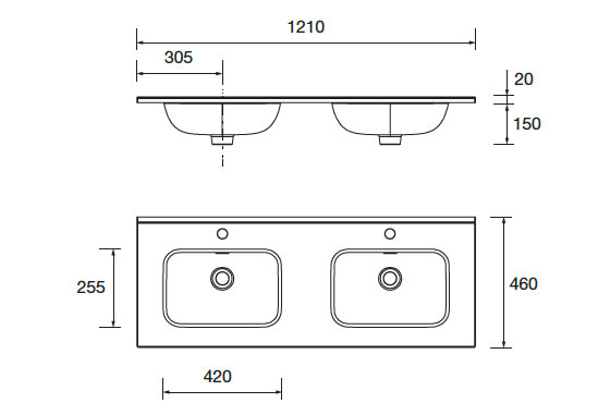 Conjunto mueble de baño Salgar Noja Croquis 12