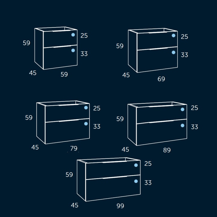 Mueble de baño Coycama Galsaky Croquis 12
