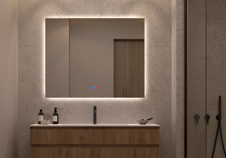Espejo de baño con luz LED Bruntec Dune Principal 1