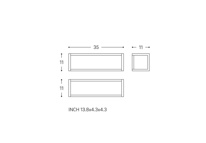 Toallero de baño Cosmic The Grid Croquis 4