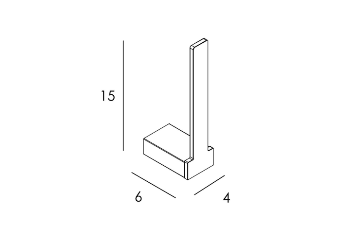 Portarrollos de baño vertical Manillons Torrent Yass Croquis 4