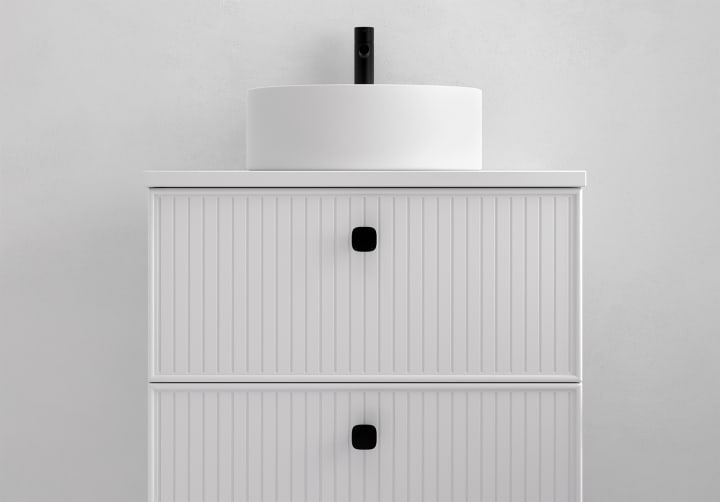 Mueble de baño con encimera de Microtec de Avila Dos Blanca Detalle 4