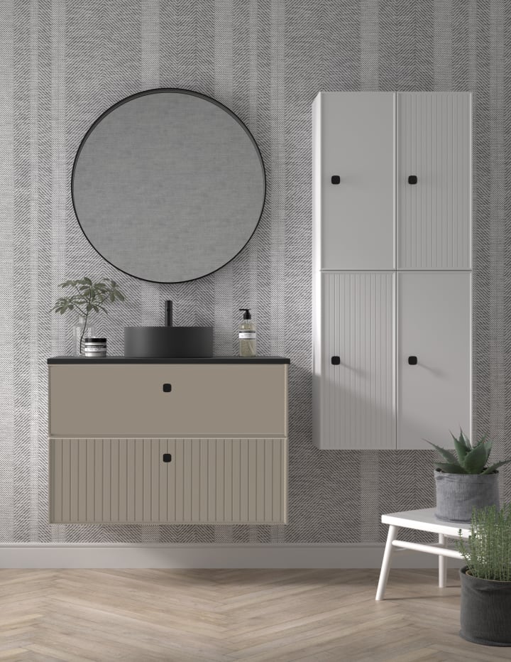 Mueble de baño con encimera de Microtec de Avila Dos Blanca Principal 2